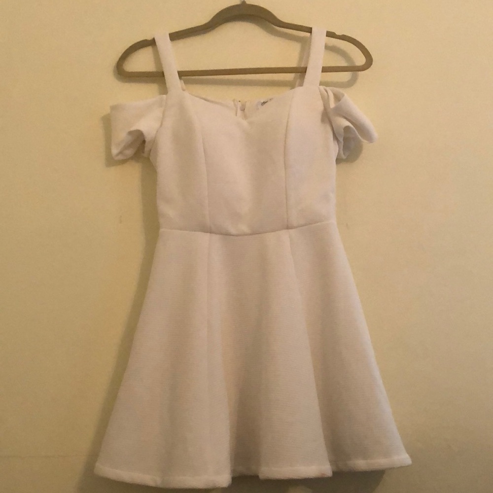 White Off-The-Shoulder Prom Dress